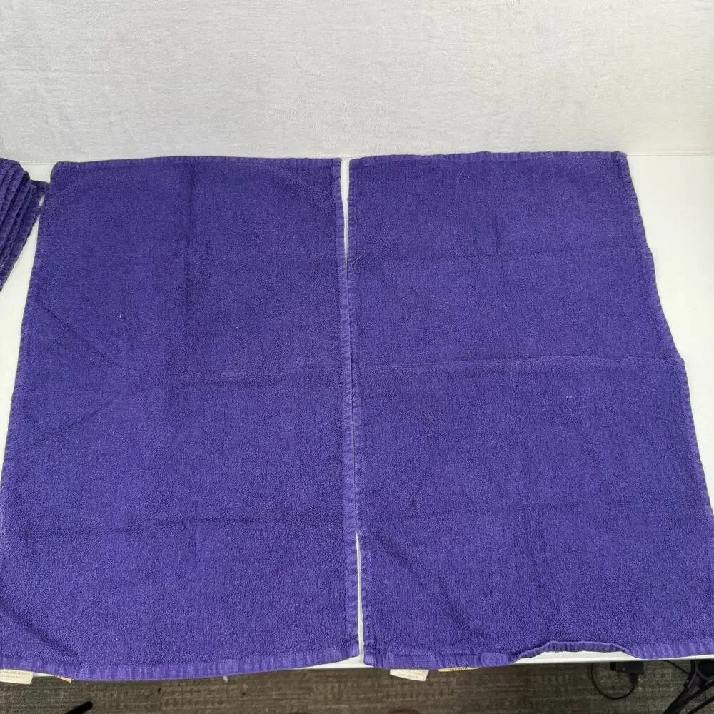 Vintage Cotton Fruit Purple Kitchen Bathroom Hand Towel Set Of 4 Used‎
